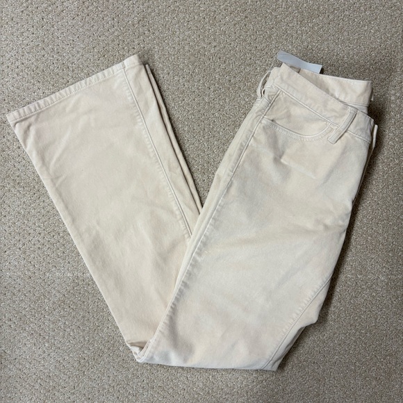 GAP Low Rise Bootcut Suede-Like Pants Cream Size 4R NWT - Picture 4 of 8